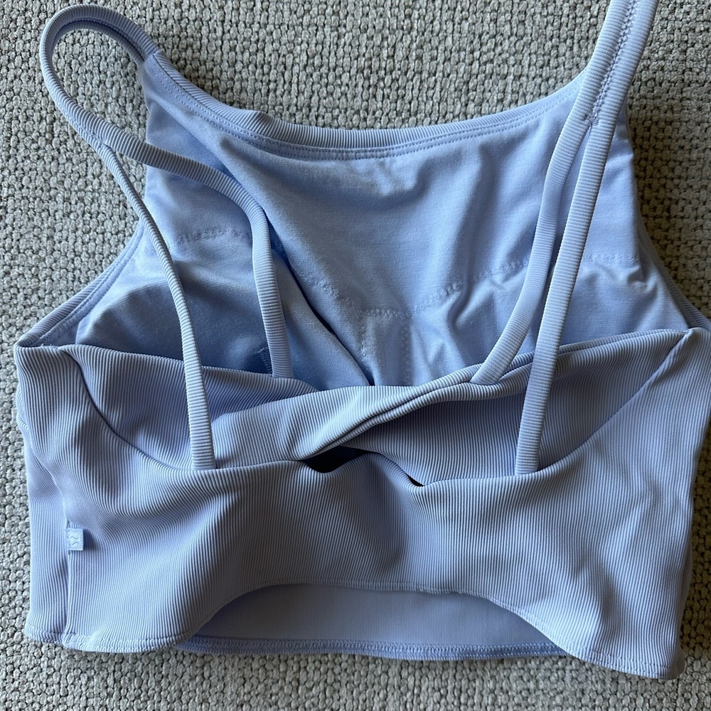 lululemon athletica Light Blue Ribbed Tank Top